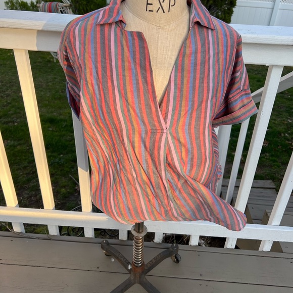 Madewell Multicolor Courier Button-back Shirt - Picture 3 of 8